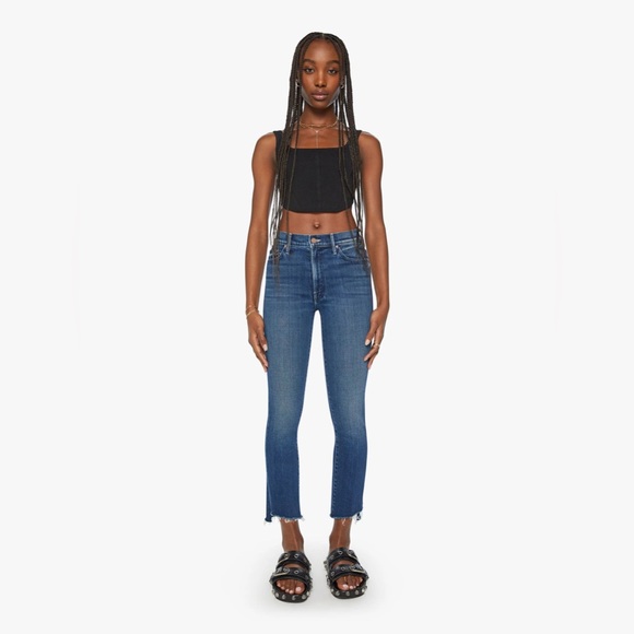 MOTHER denim The Insider Crop Step Fray in Sake To Me size 24 - Picture 1 of 7